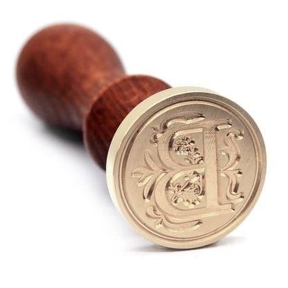 Traditional Wax Seal Stamp: Brass Head & Wooden Handle for Elegant, Zero-Waste Correspondence