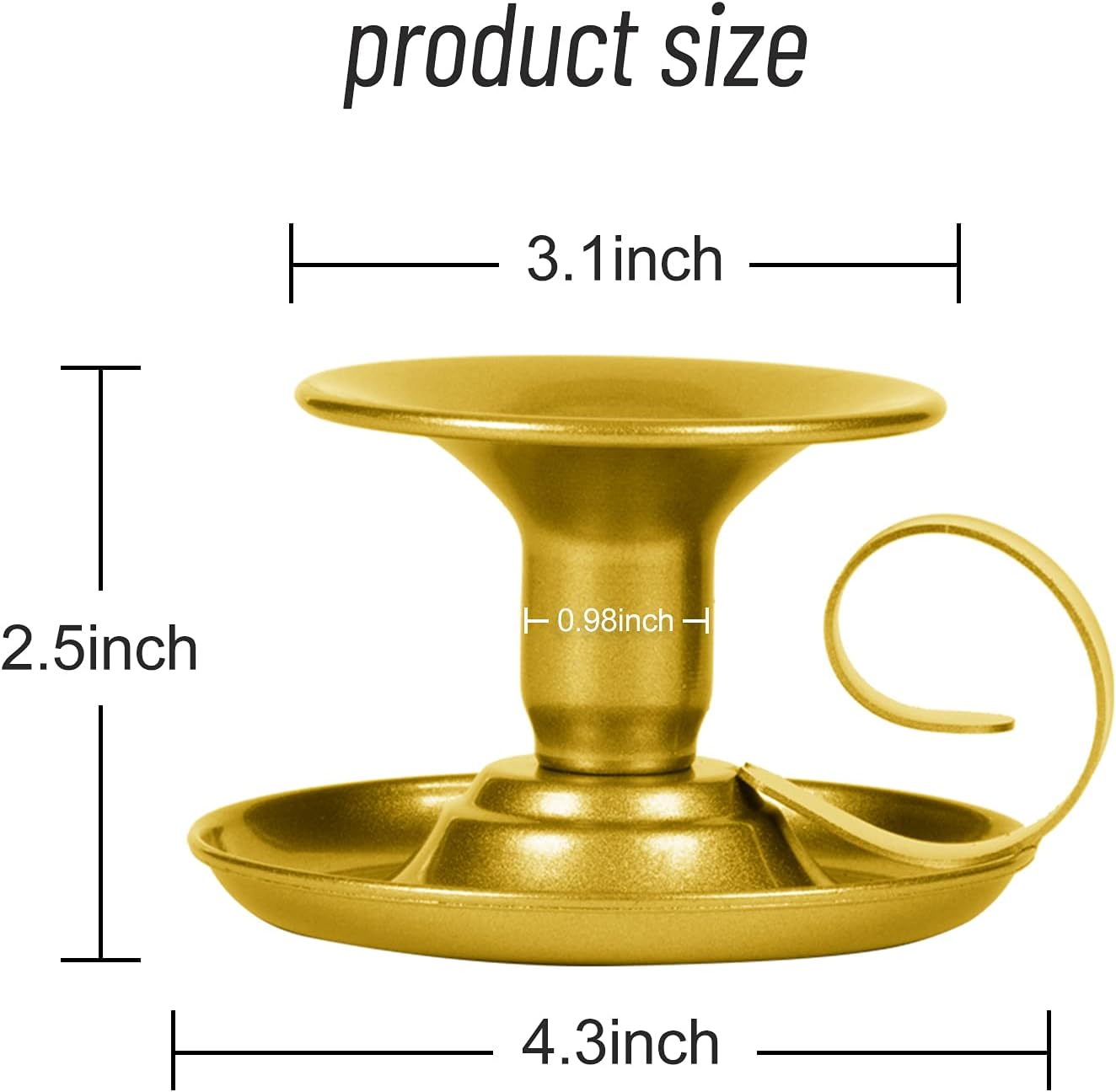 Retro Iron Taper Candlestick Holders (4 Pcs): Sturdy Metal Design for Permanent Home Decor