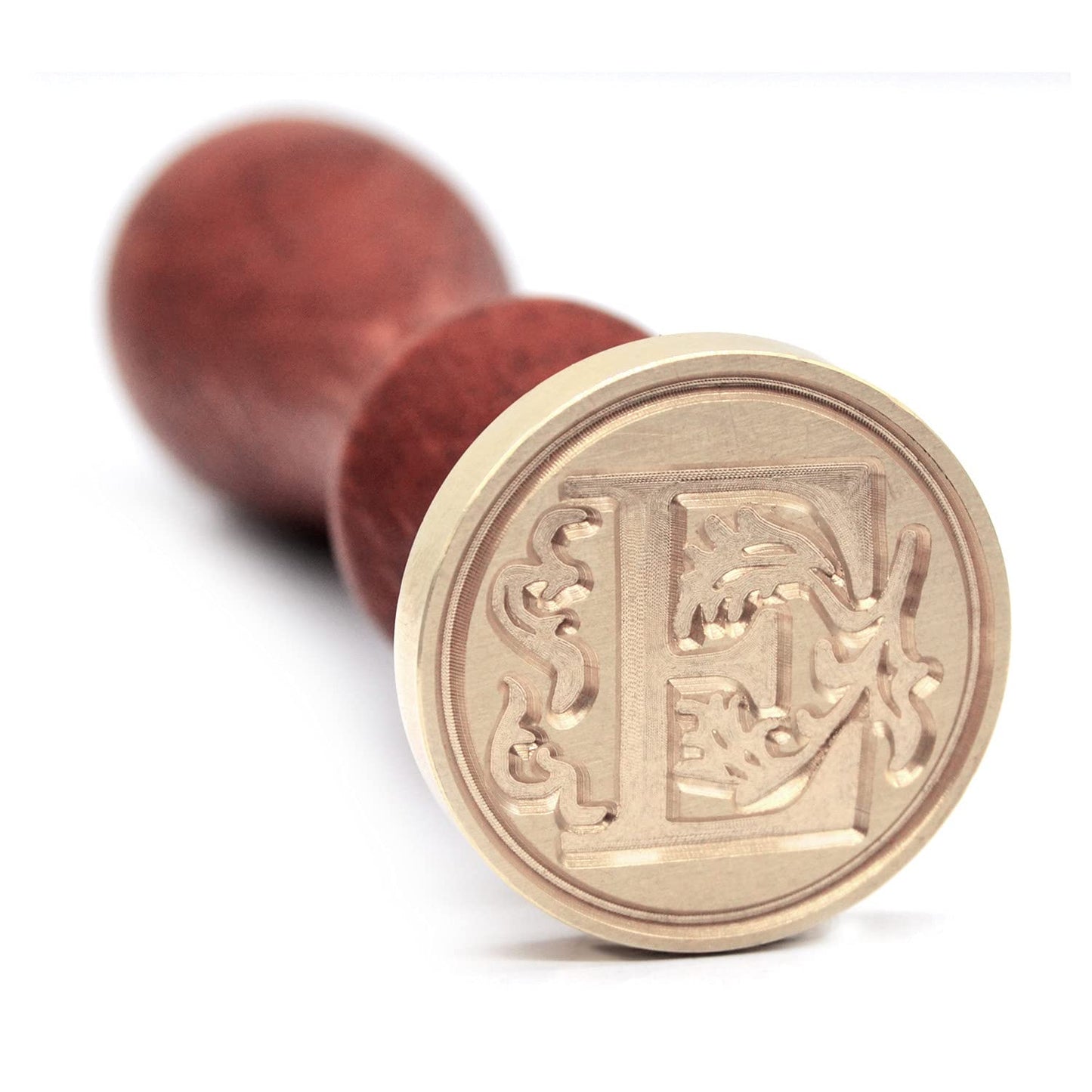 Traditional Wax Seal Stamp: Brass Head & Wooden Handle for Elegant, Zero-Waste Correspondence