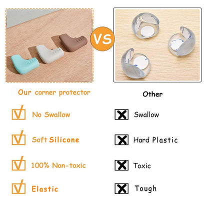 Upgraded Silicone Corner Protectors: Food-Grade 4-Pack