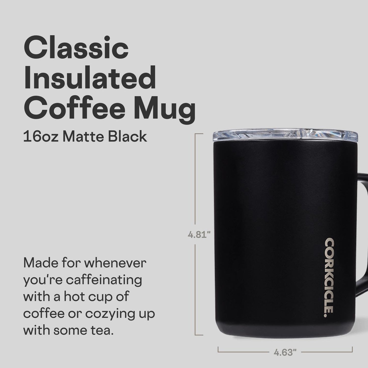 Corkcicle Classic 16 oz Triple-Insulated Stainless Steel Mug