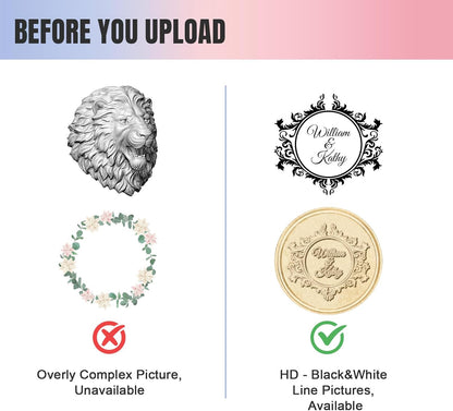 Personalized Wax Seal Stamp: Custom Design, Brass Head & Rosewood Handle That Replaces Disposable Stickers for a Lifetime