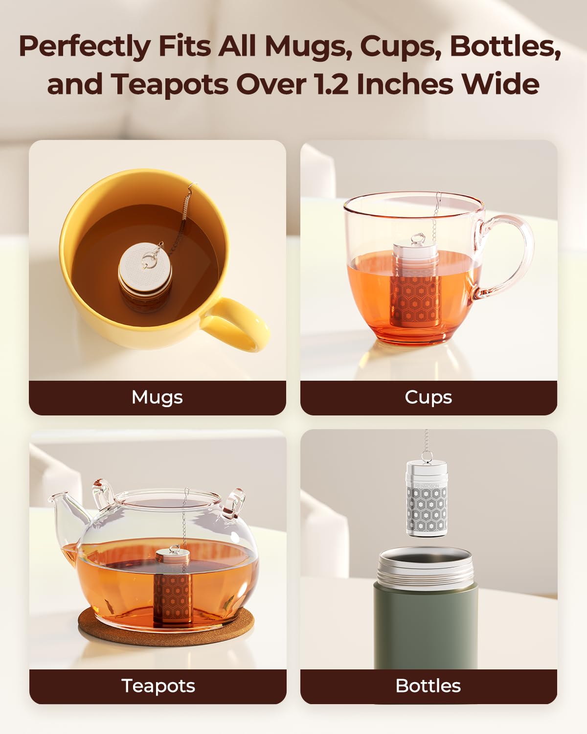 Reinmoson Extra Fine Mesh Stainless Steel Tea Strainer