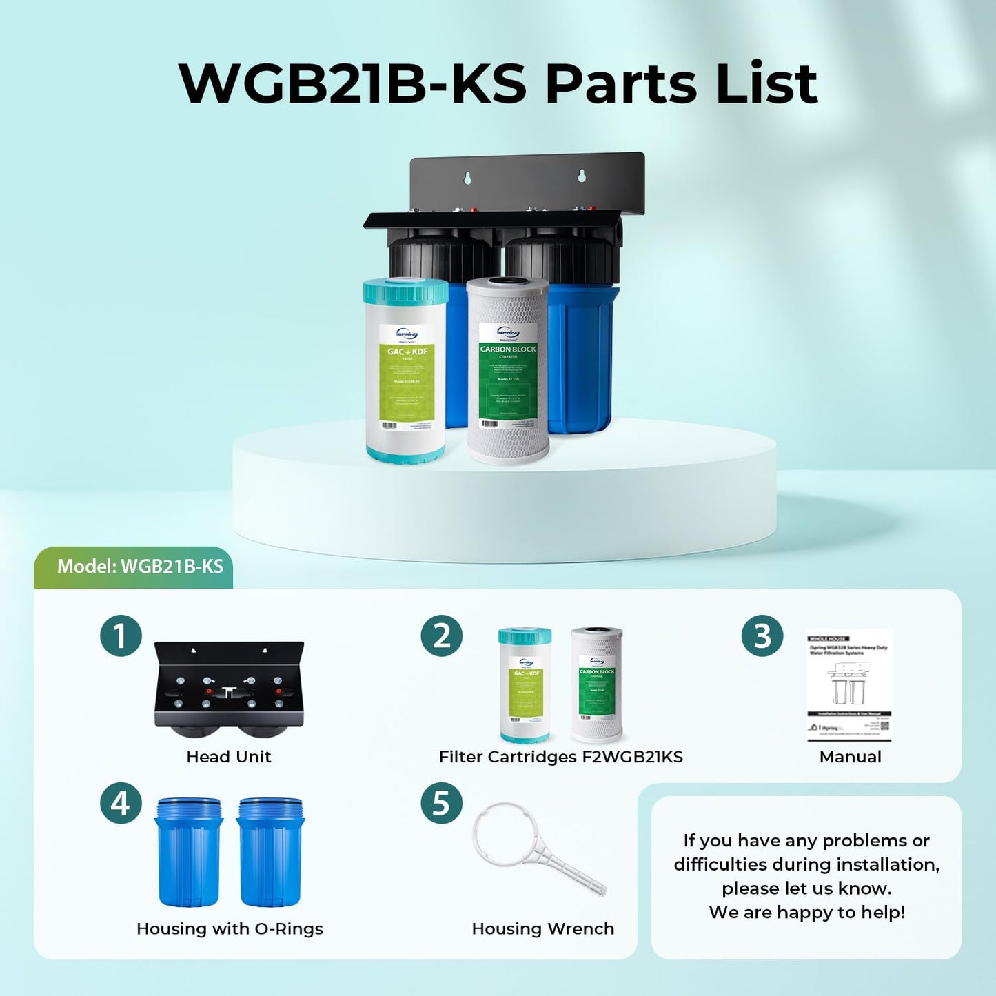 Compact Whole-House PFAS & Lead Water Filter, 2-Stage – iSpring WGB21B-PFKS