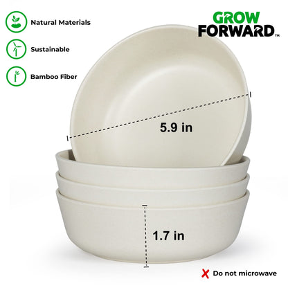 Grow Forward 8-Piece Sustainably Harvested Bamboo Kids Dinnerware Set