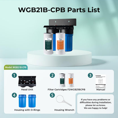 Compact Whole-House PFAS & Lead Water Filter, 2-Stage – iSpring WGB21B-PFKS