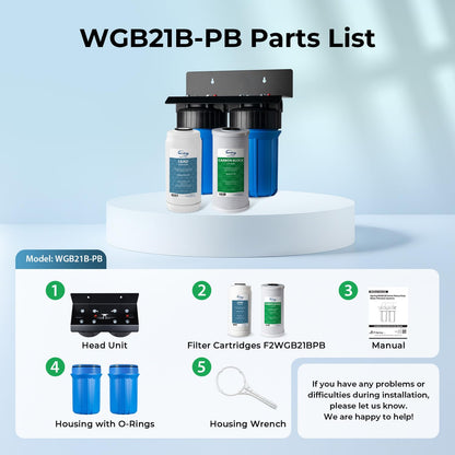 Compact Whole-House PFAS & Lead Water Filter, 2-Stage – iSpring WGB21B-PFKS