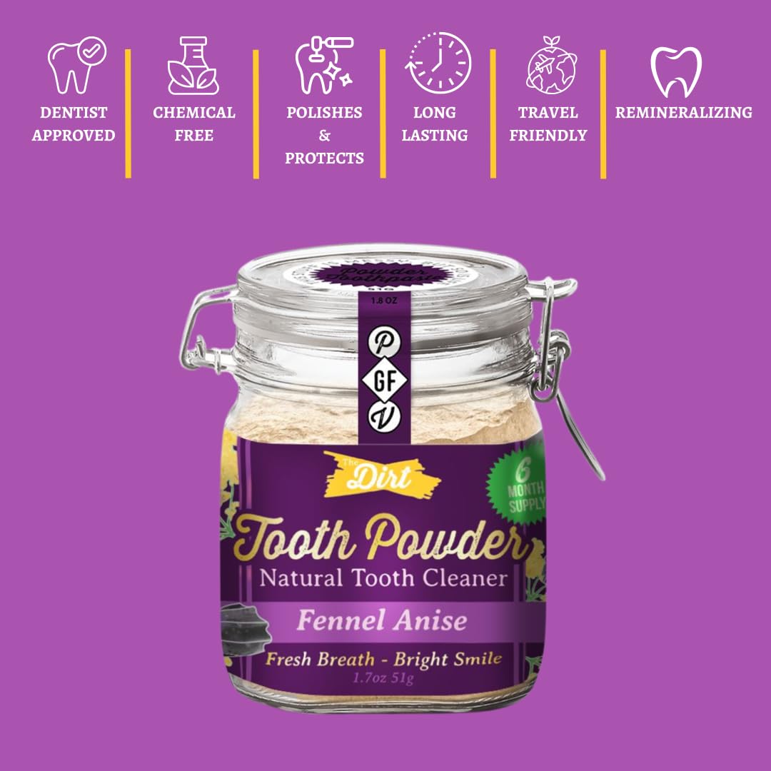The Dirt Natural Tooth Powder | TRUE Shift Fluoride‑Free Oral Care