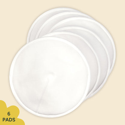 Nintara Baby 6-Pack Organic Bamboo Cotton Reusable Nursing Pads