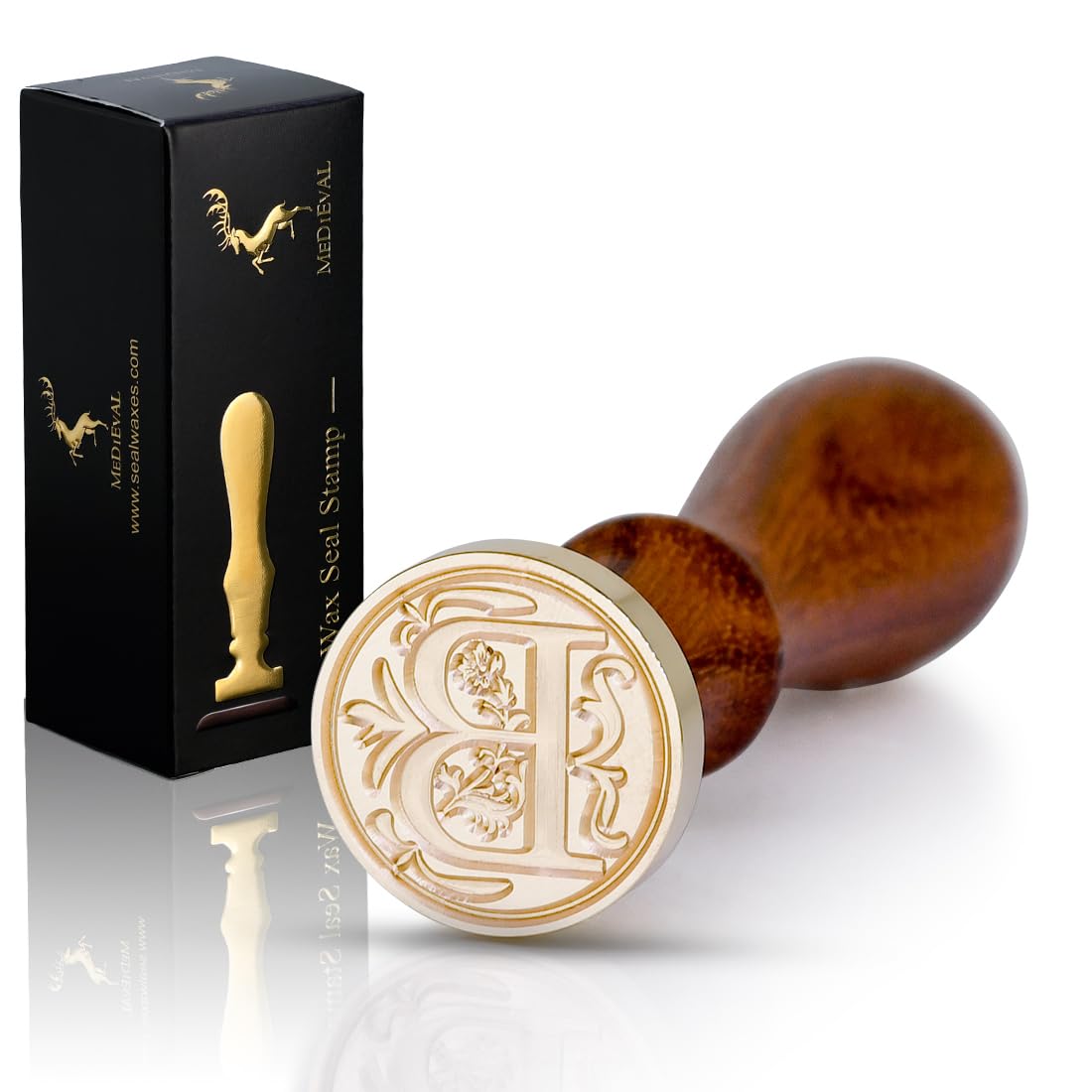 Traditional Wax Seal Stamp: Brass Head & Wooden Handle for Elegant, Zero-Waste Correspondence