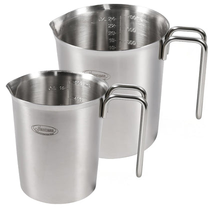Newness Stainless Steel Measuring Cup with Triple Measurement Scales
