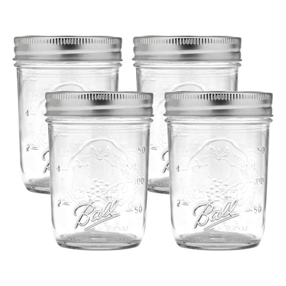 Ball Wide Mouth Pint 16-Ounce Glass Mason Jar with Lids (12-Count)