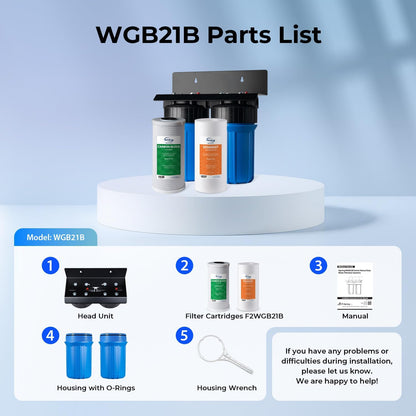 Compact Whole-House PFAS & Lead Water Filter, 2-Stage – iSpring WGB21B-PFKS