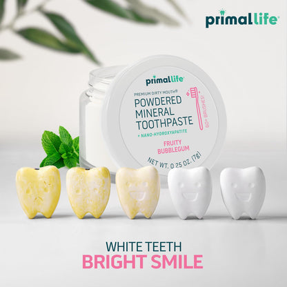 Primal Life Organics Dirty Mouth Toothpowder: Sweet Bubblegum 0.25 oz