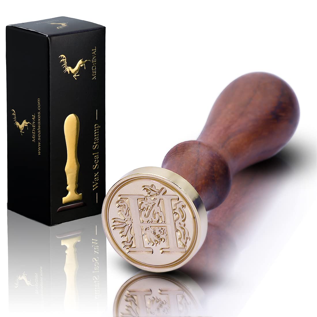 Traditional Wax Seal Stamp: Brass Head & Wooden Handle for Elegant, Zero-Waste Correspondence
