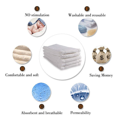 Fasoar Cotton Prefold Cloth Diapers: 100% Unbleached Purity