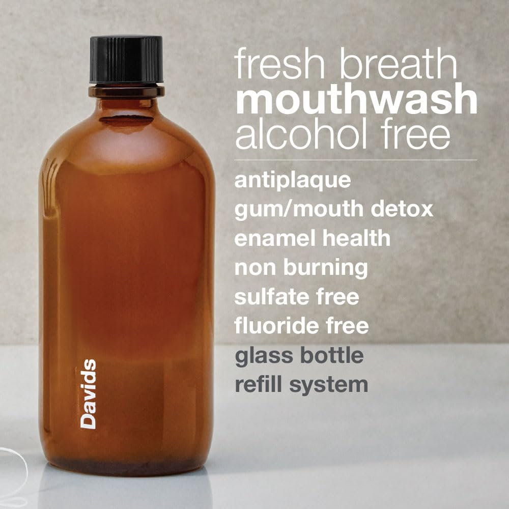 Alcohol-Free Nano-Hydroxyapatite Mouthwash, Refillable Glass Bottle – Davids Hydroxi