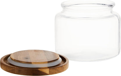 Anchor Hocking Montana Glass Jar with Acacia Lid (64oz)