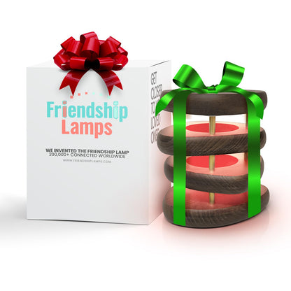 Filimin Friendship Lamp: Mid-Century Knotty Alder Wood