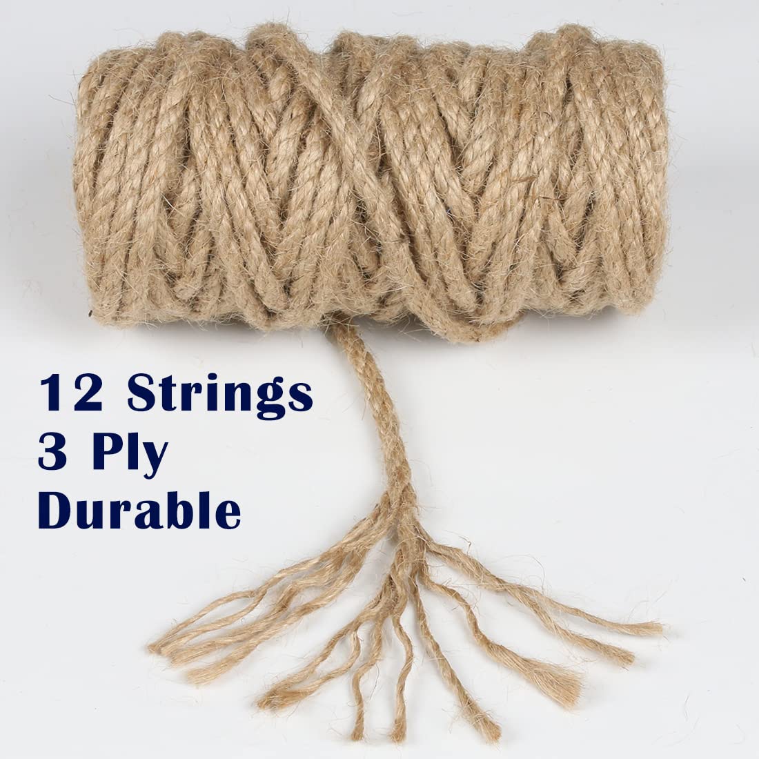 100% Natural Jute Twine: 1100 Feet of Biodegradable Cord for Zero-Waste Crafting and Gardening