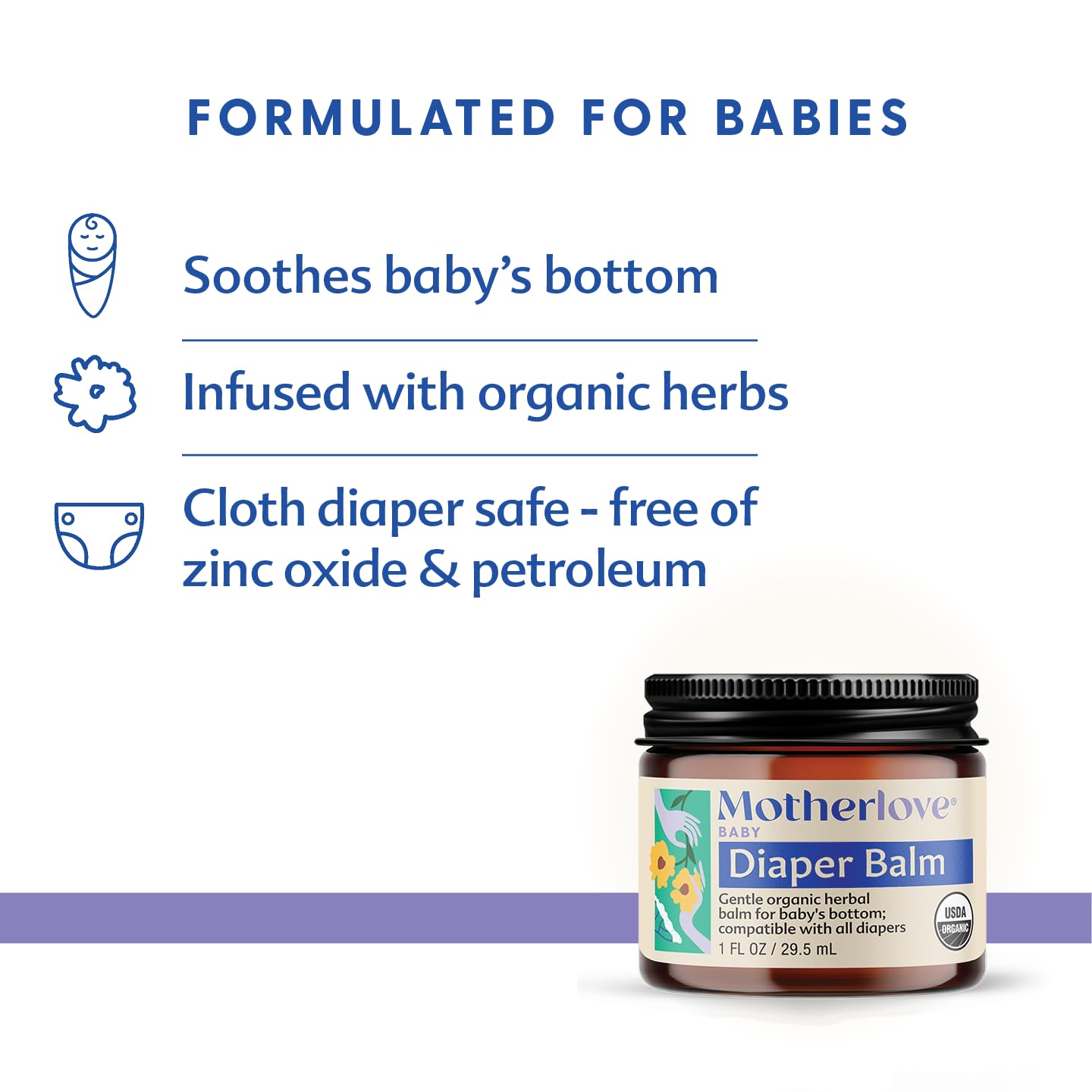 Motherlove Organic Diaper Balm: Herbal Petroleum-Free Relief