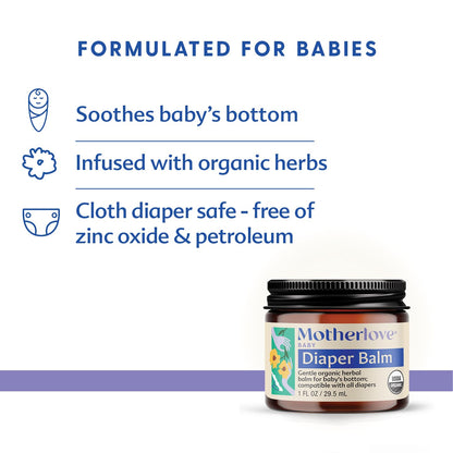 Motherlove Organic Diaper Balm: Herbal Petroleum-Free Relief