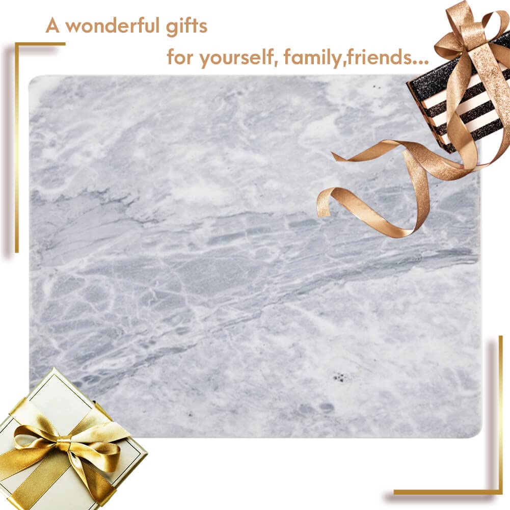 Diflart Natural Granite Cutting Board: Large 16" x 20" Polished Stone Slab.