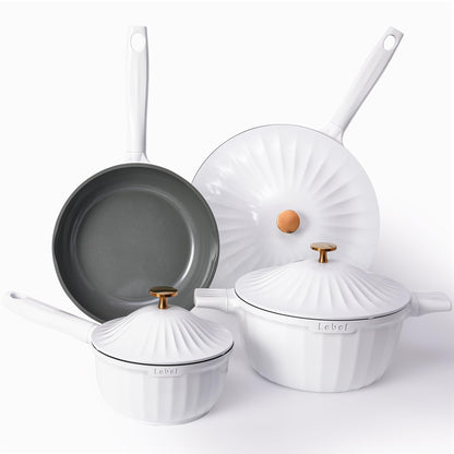 7-Piece Nonstick Ceramic Cookware Set in Jet Black