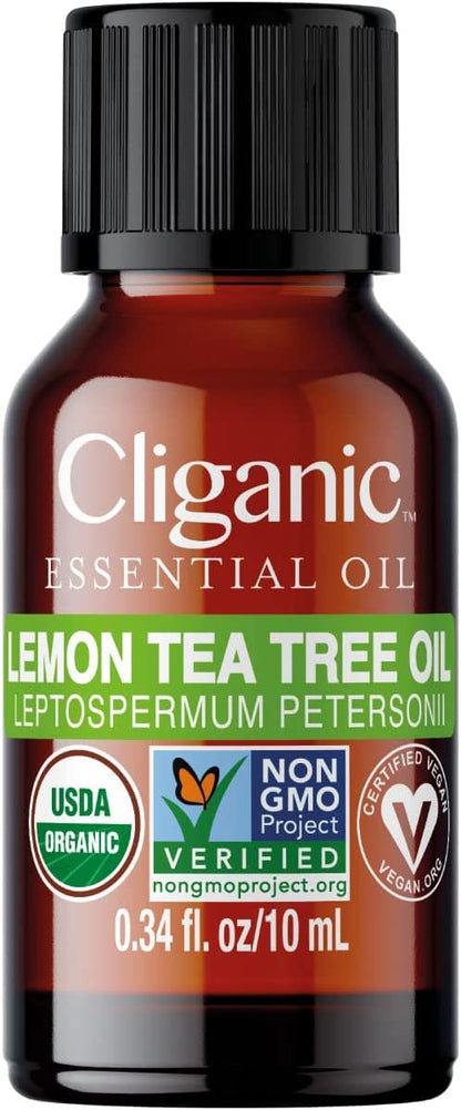 Cliganic USDA Organic Lemon Tea Tree Oil: 100% Pure & Natural