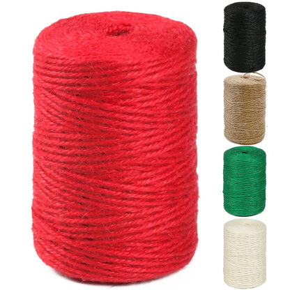 100% Natural Jute Twine: 1100 Feet of Biodegradable Cord for Zero-Waste Crafting and Gardening