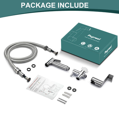 Pugrwei 304 Stainless Steel Handheld Cloth Diaper & Bidet Sprayer Set