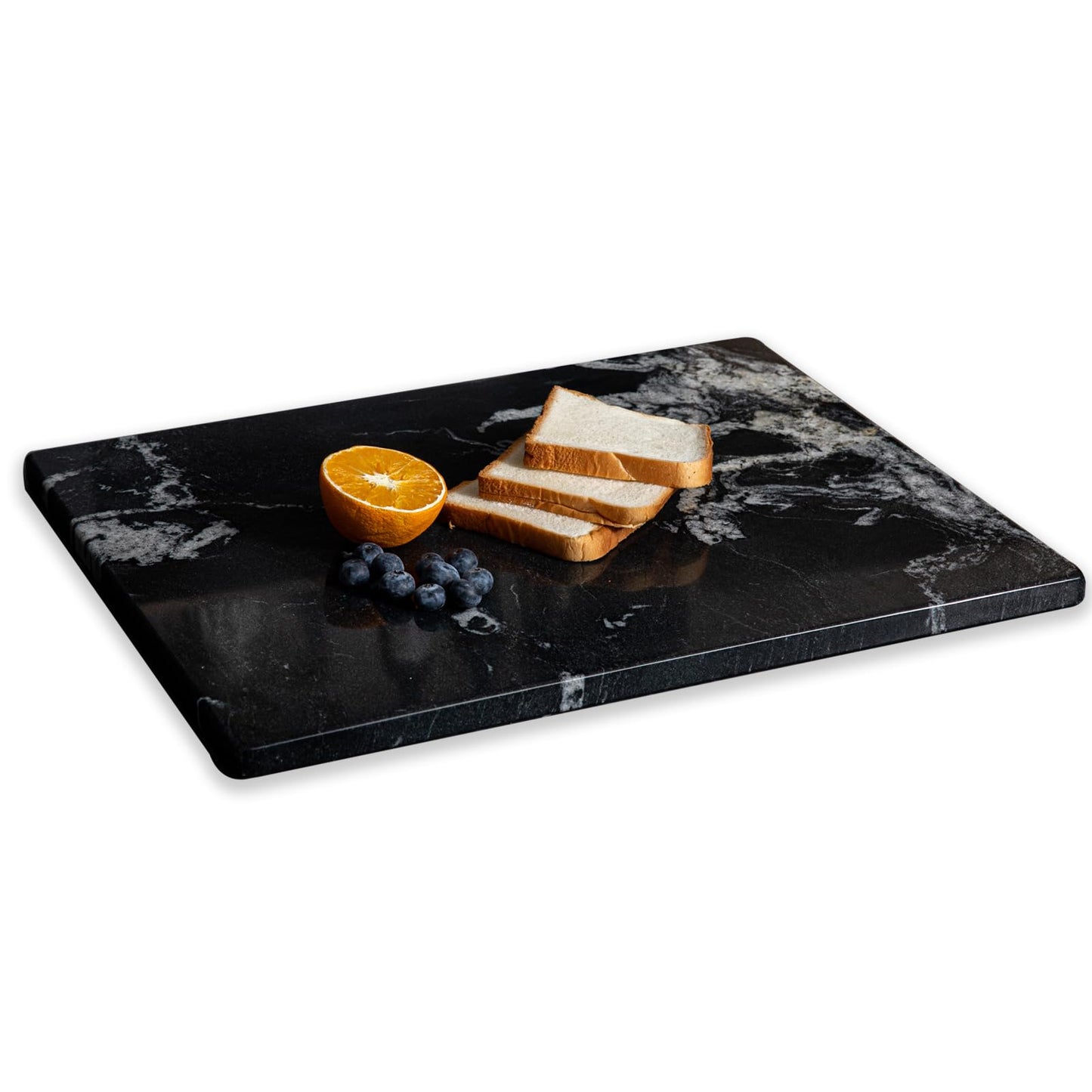 Diflart Natural Granite Cutting Board: Large 16" x 20" Polished Stone Slab.