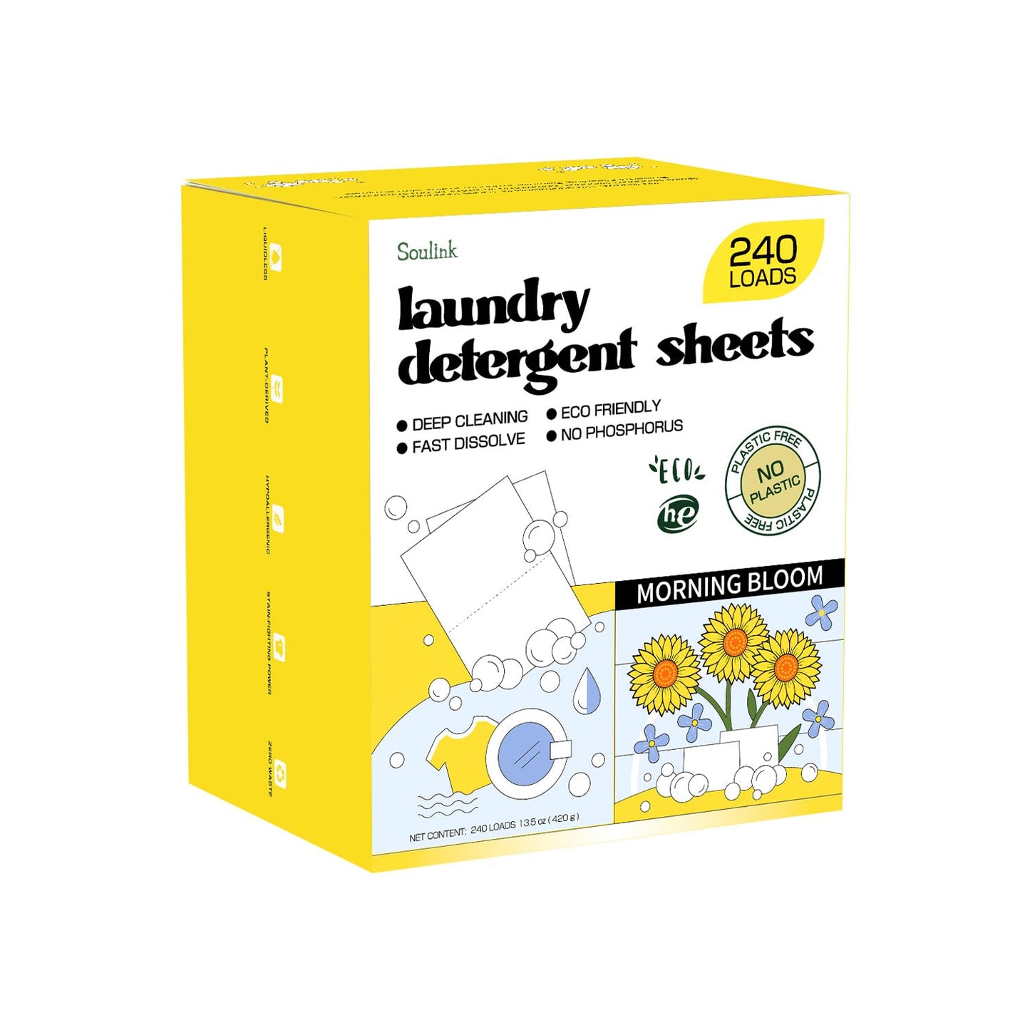 Soulink Laundry Sheets: Plant-Based Unscented 240 Loads