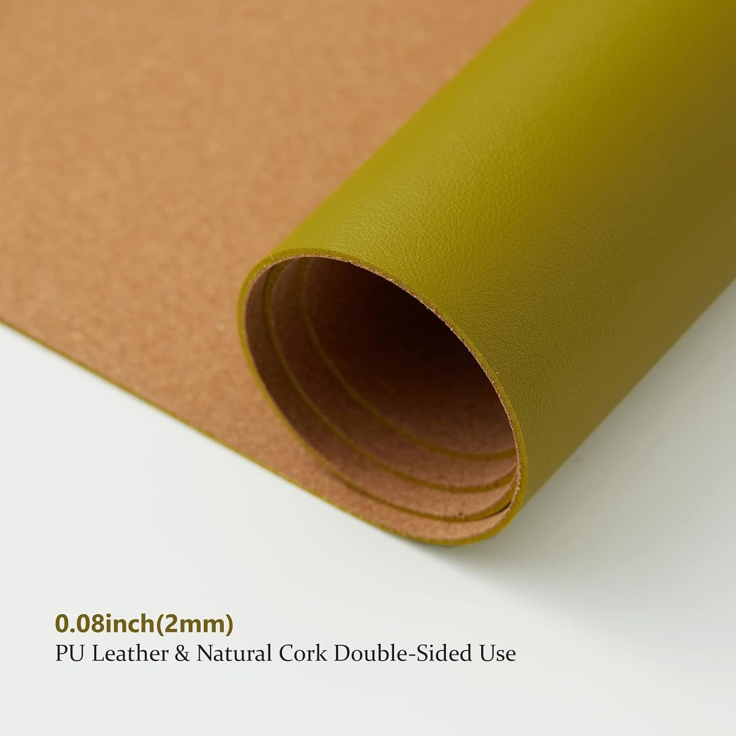 Dual-Sided Sustainable Cork & Eco-PU Large Desk Mat