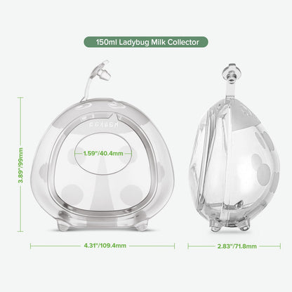 Haakaa Ladybug 2.5oz Wearable Silicone Milk Collector (2-Pack)