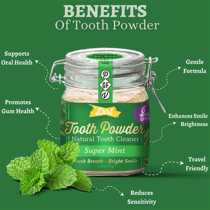The Dirt Natural Tooth Powder | TRUE Shift Fluoride‑Free Oral Care