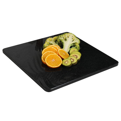 Diflart Natural Granite Cutting Board: Large 16" x 20" Polished Stone Slab.