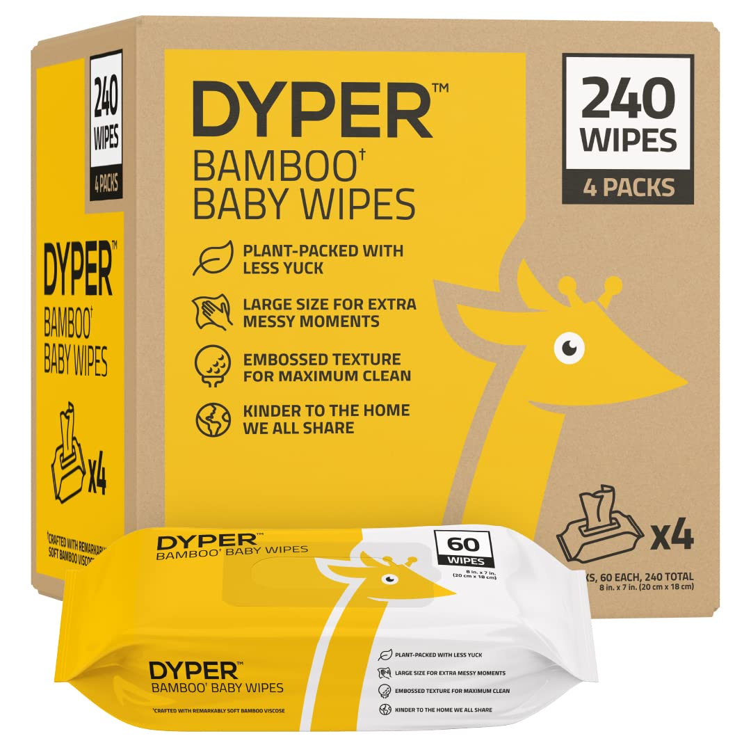 DYPER 100% Viscose from Bamboo Unscented Baby Wet Wipes