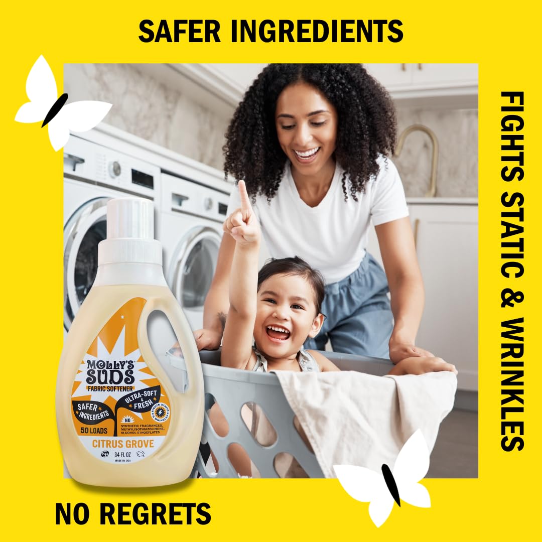 Molly’s Suds Vinegar-Powered Liquid Fabric Softener for Sensitive Skin