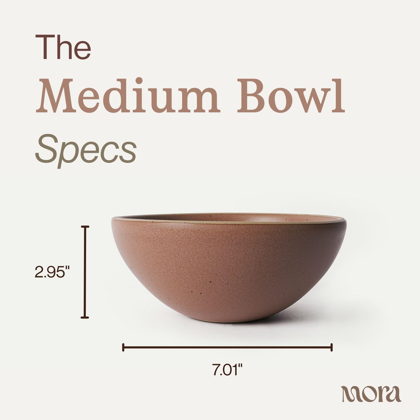 Mora Medium Ceramic Bowls, Set of 4 (28 oz, Oat)