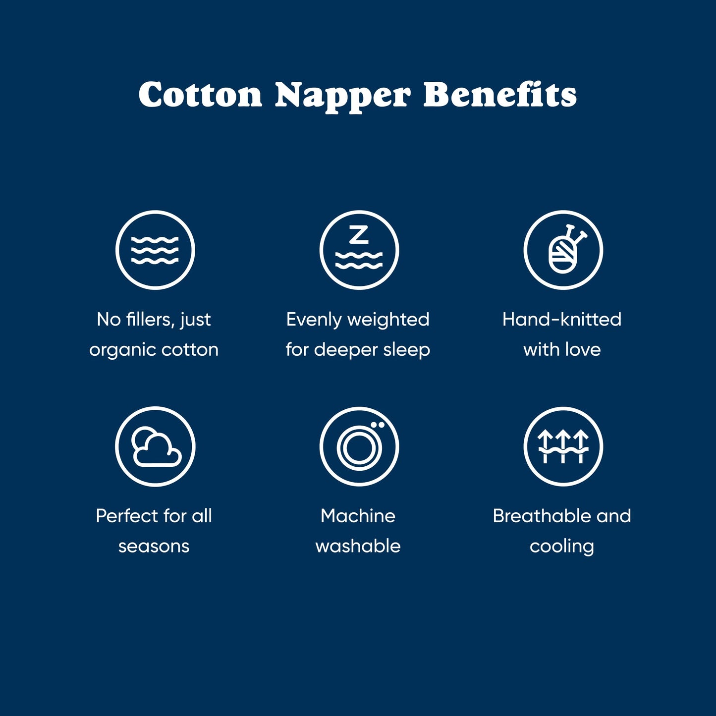 Bearaby Organic Cotton Napper: 100% Hand-Knit Weighted Blanket