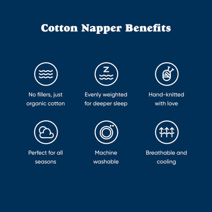 Bearaby Organic Cotton Napper: 100% Hand-Knit Weighted Blanket