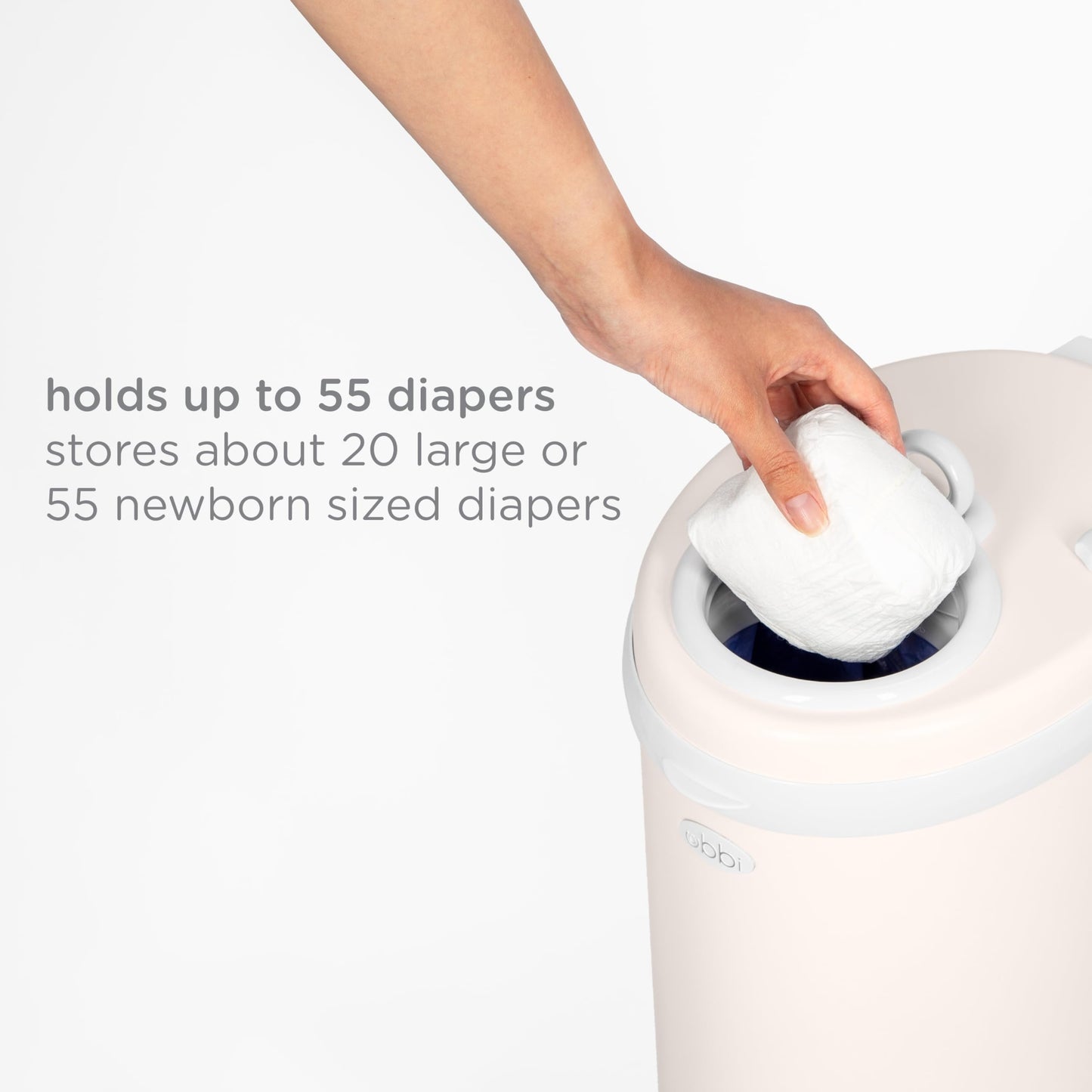 Ubbi Steel Diaper Pail: Powder-Coated Odor-Locking Bin