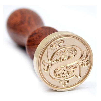 Traditional Wax Seal Stamp: Brass Head & Wooden Handle for Elegant, Zero-Waste Correspondence