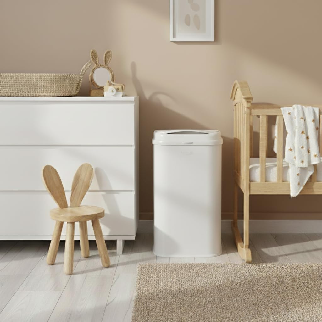Ubbi Steel Diaper Pail: Powder-Coated Odor-Locking Bin