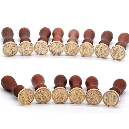 Traditional Wax Seal Stamp: Brass Head & Wooden Handle for Elegant, Zero-Waste Correspondence