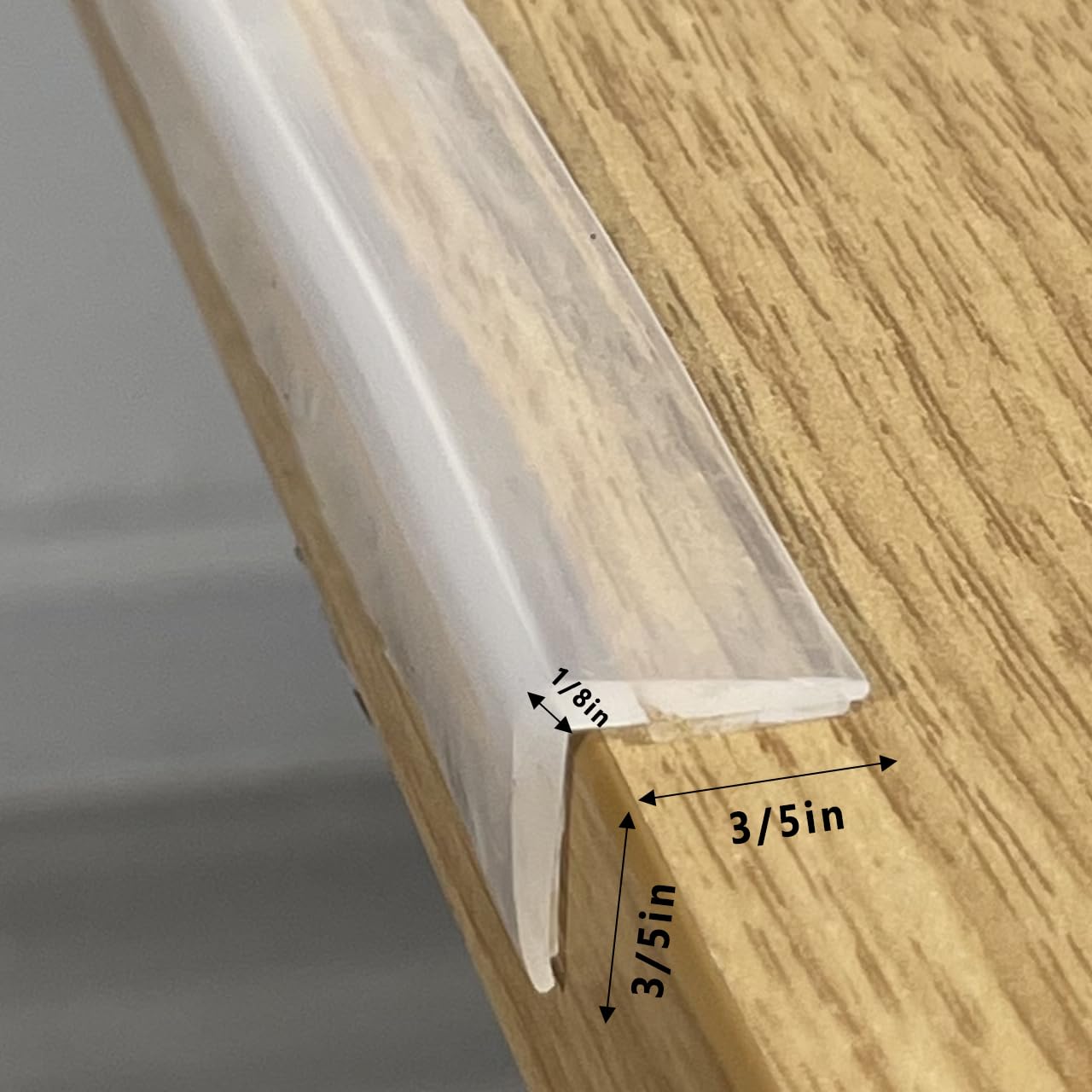 Angloria 100% Silicone Edge Protector: Clear Soft Table Guard