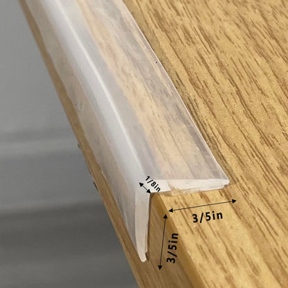 Angloria 100% Silicone Edge Protector: Clear Soft Table Guard