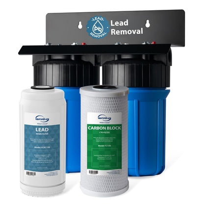 Compact Whole-House PFAS & Lead Water Filter, 2-Stage – iSpring WGB21B-PFKS