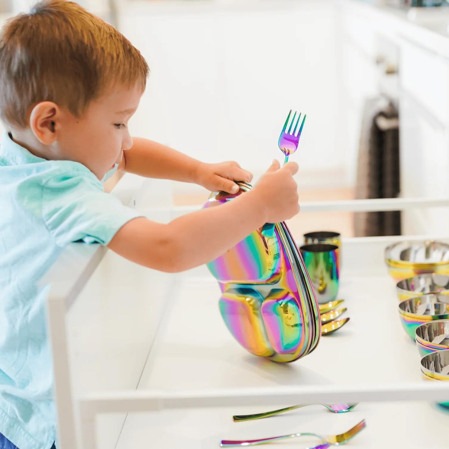 Ahimsa Balanced Bites Pediatrician-Designed Stainless Steel Divided Plate